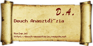 Deuch Anasztázia névjegykártya